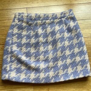 Forever 21 Blue and Cream Mini Skirt